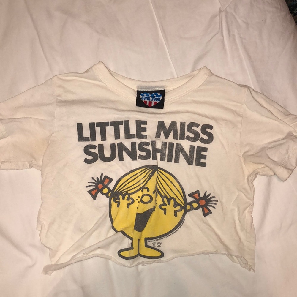 grungey little miss sunshine crop top